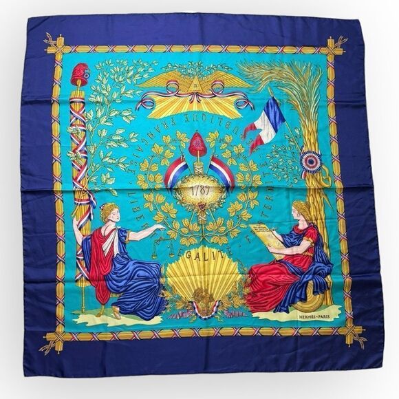Hermes Liberte Silk Vintage Scarf - Picture 5 of 7